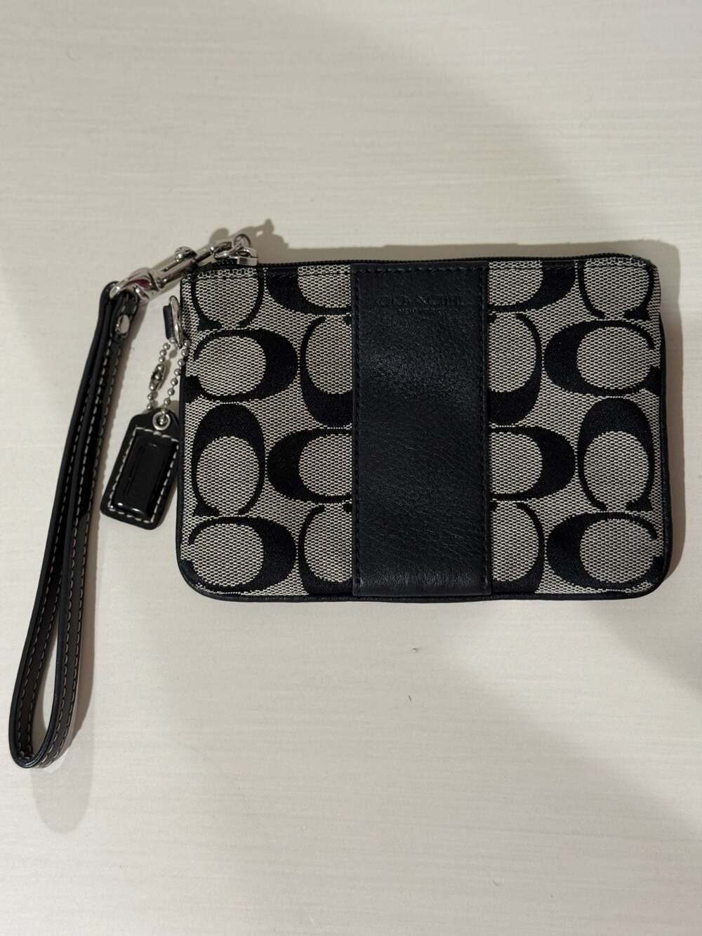 Coach Signature Canvas Wristlet